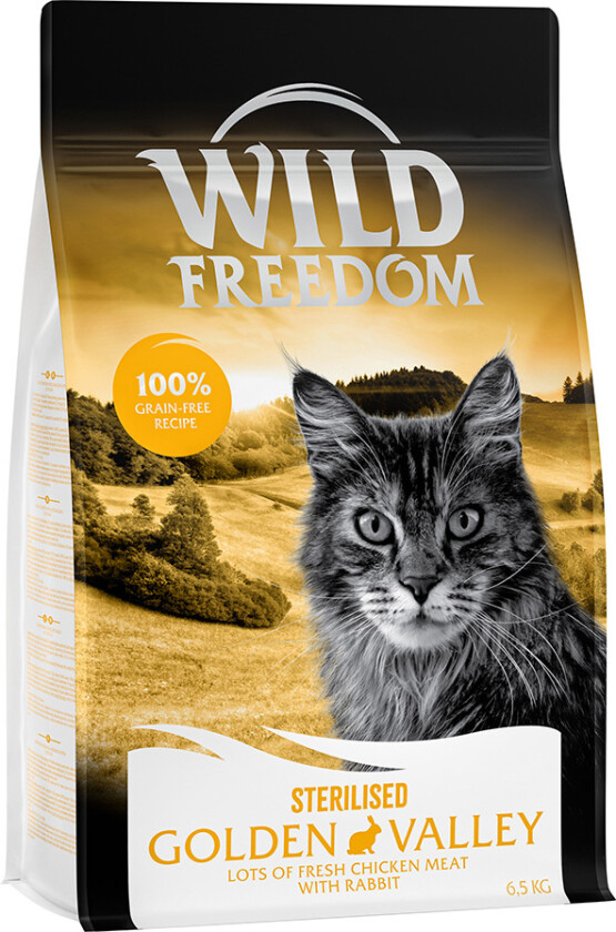 100kr rabatt! 6,5 kg Wild Freedom rabatt - Golden Valley Sterilised - Kanin