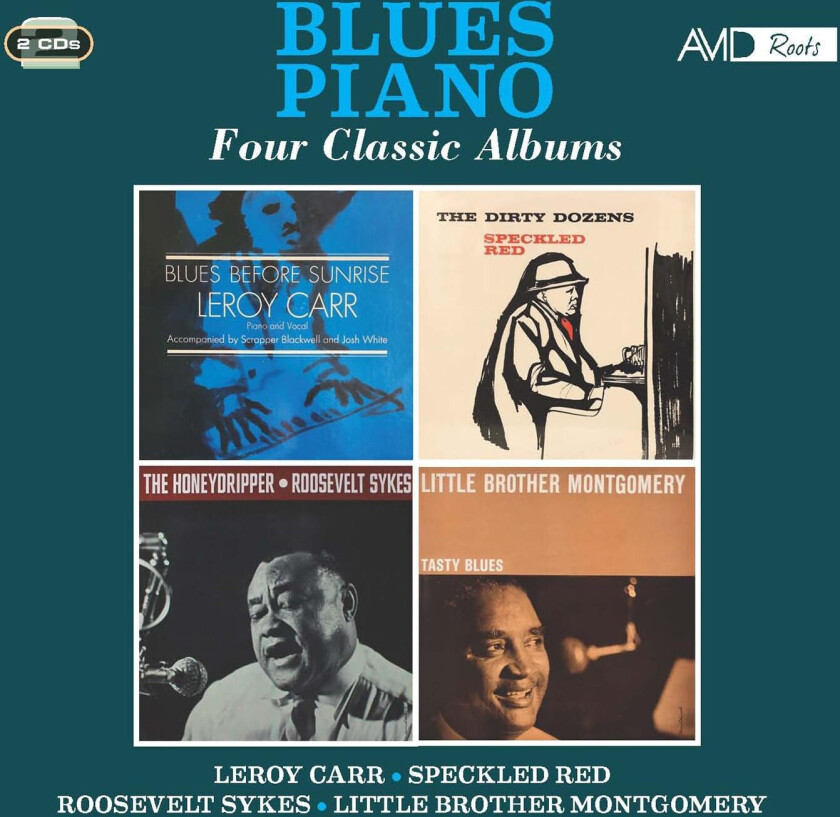 Leroy Carr, Speckled Red, Roosevelt Sykes, Little Brother Montgomery Blues Piano Four Classic Albums (Blues Before Sunrise / The Dirty Dozens / The Honeydripper / Tasty Blues) CD