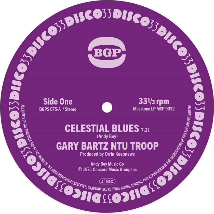Gary Bartz Celestial Blues / Gentle Smiles LP/Vinyl