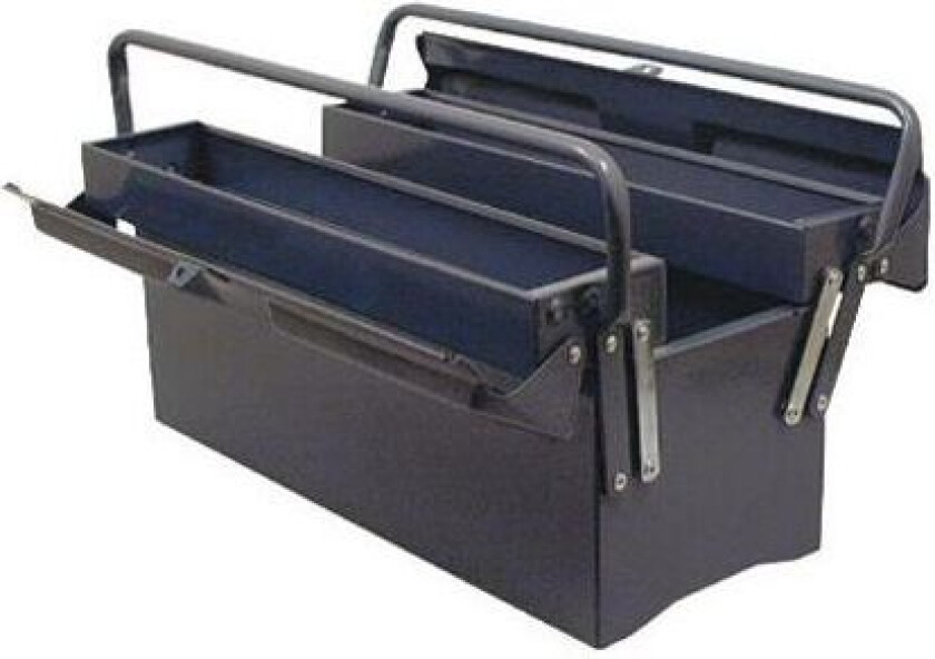 530200260 Verktøykasse stålplate, blå 7-roms, 530 mm
