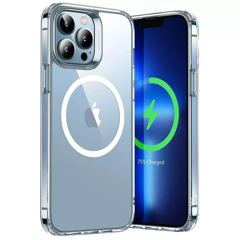 IPhone 13 Pro Max - Classic Hybrid Halolock MagSafe-kompatibelt Bakdeksel - Gjennomsiktig