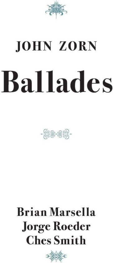 John Zorn Ballades CD