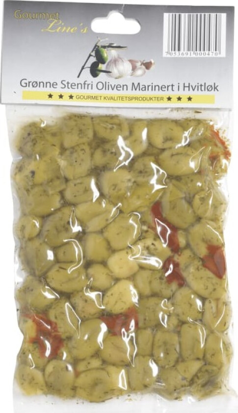 Oliven Grønn u/Sten m/Sitron 250g