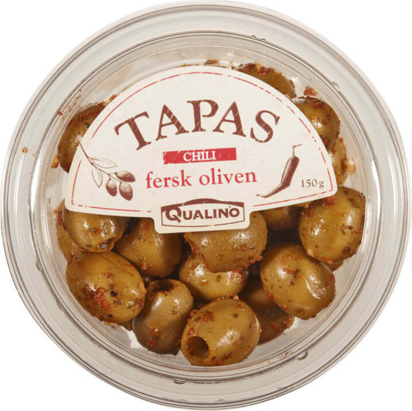 Oliven Fersk m/Chili 150g Tapas Qualino