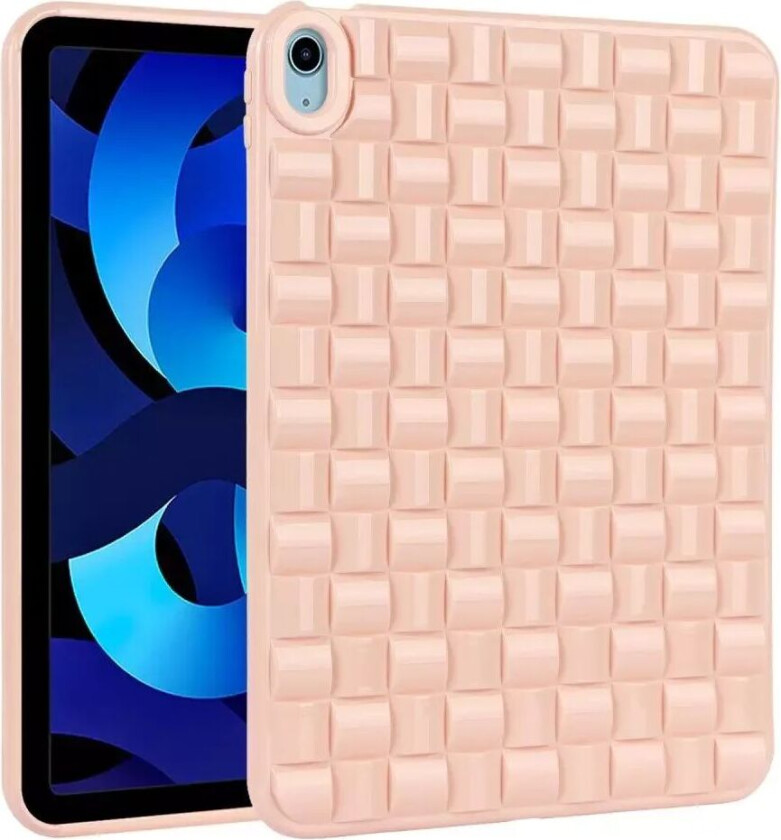 iPad Air (2022 / 2020) Fleksibelt Plast Deksel - Flettdesign - Rosa