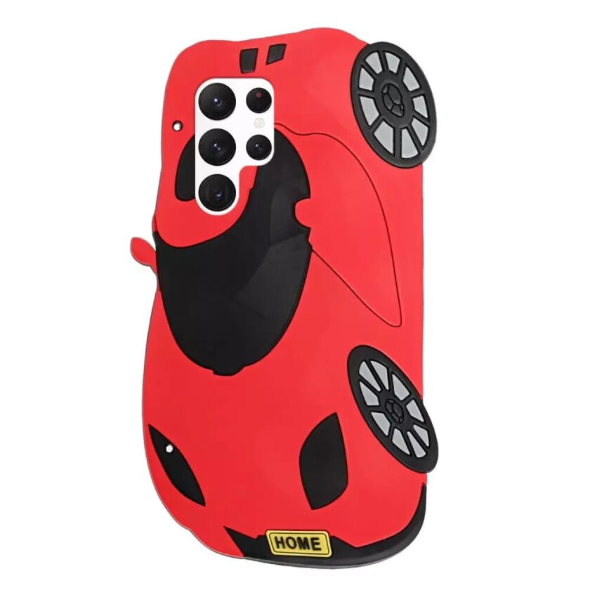 Samsung Galaxy S22 Ultra TPU Plast 3D Bakdeksel med Skulderstropp - Sportsbil