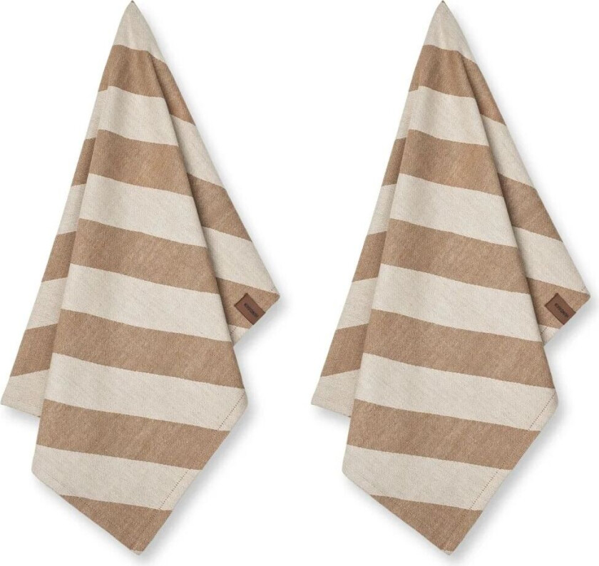 Recycled kjøkkenhåndkle 45 x 70 cm 2-pakning Beige candy