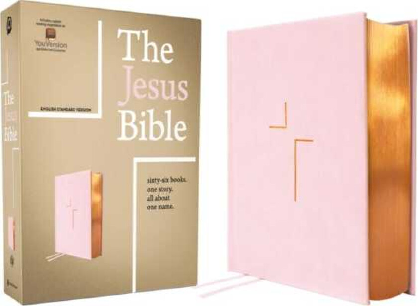 The Jesus Bible, ESV Edition, Leathersoft over Board, Pink