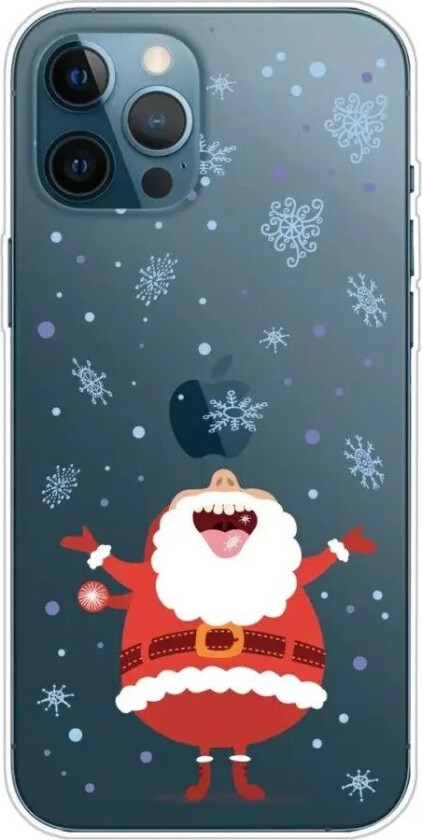 iPhone 13 Pro Max TPU Plast Jul Deksel - Merry Christmas - Glirende julenissen