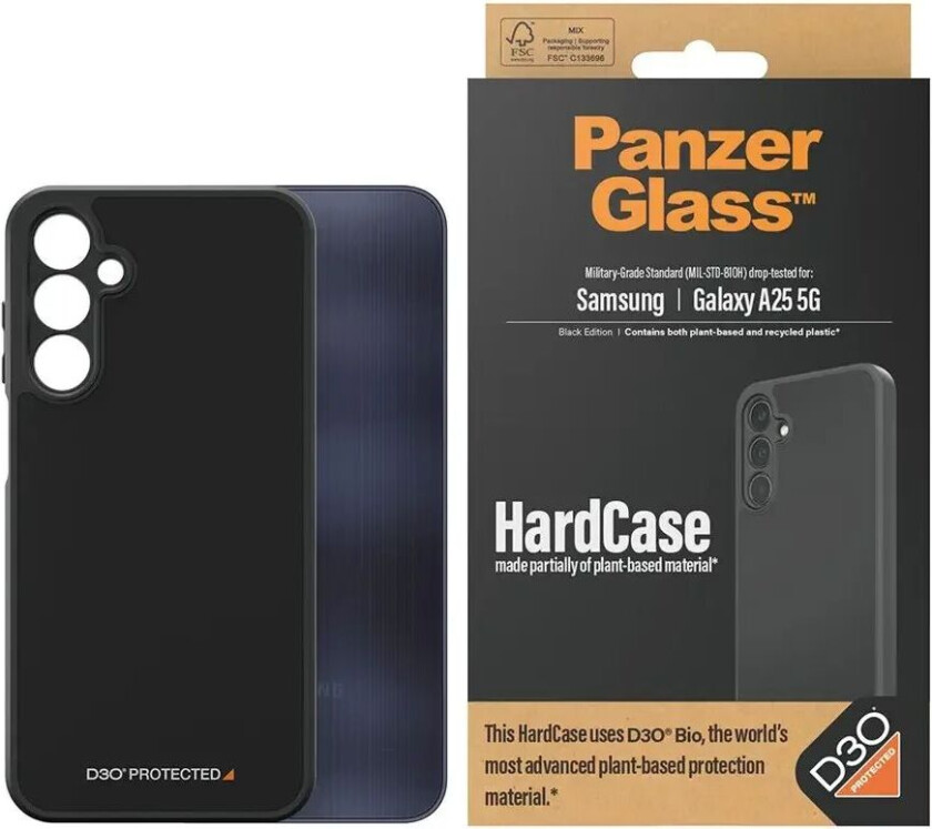 Samsung Galaxy A25 (5G) Deksel PanzerGlass D3O Bio HardCase - Svart