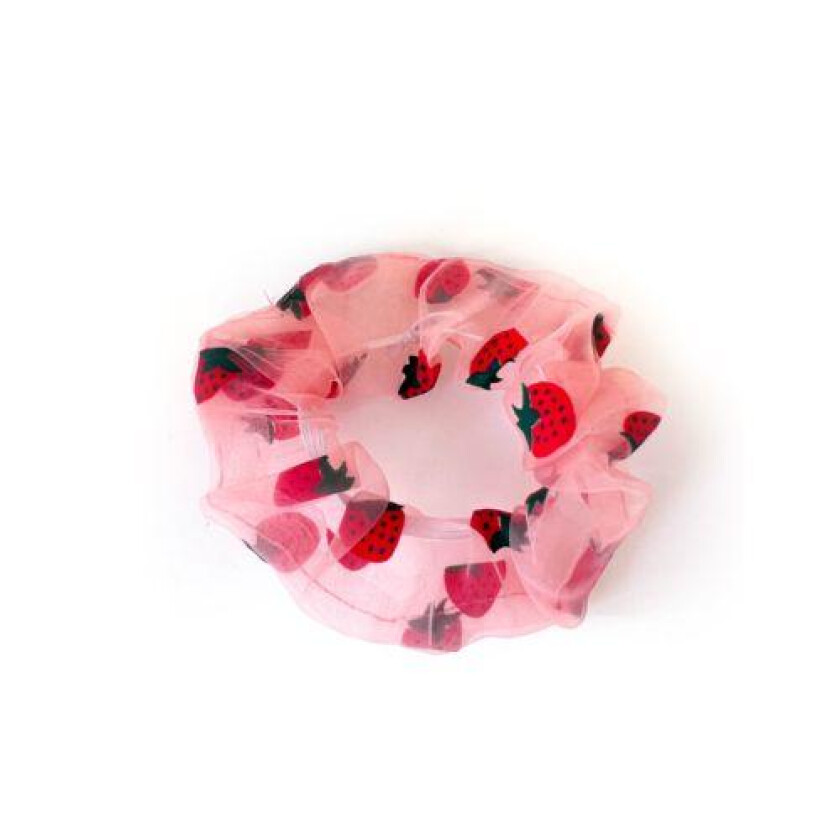 Organza Scrunchie Mønster - Strawberry