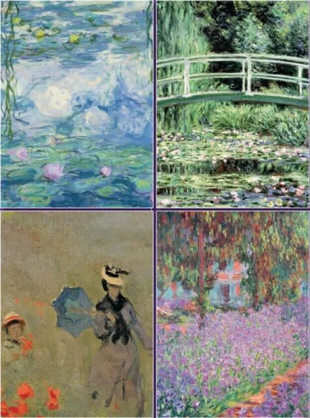 Set of Four Magnetic Notepads: Monet