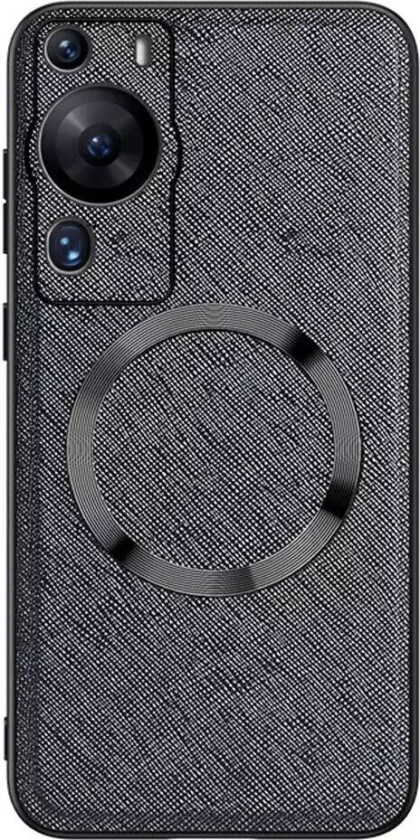 Huawei P60 Pro Plast Deksel med Grov Tekstur - MagSafe-Kompatibel - Svart