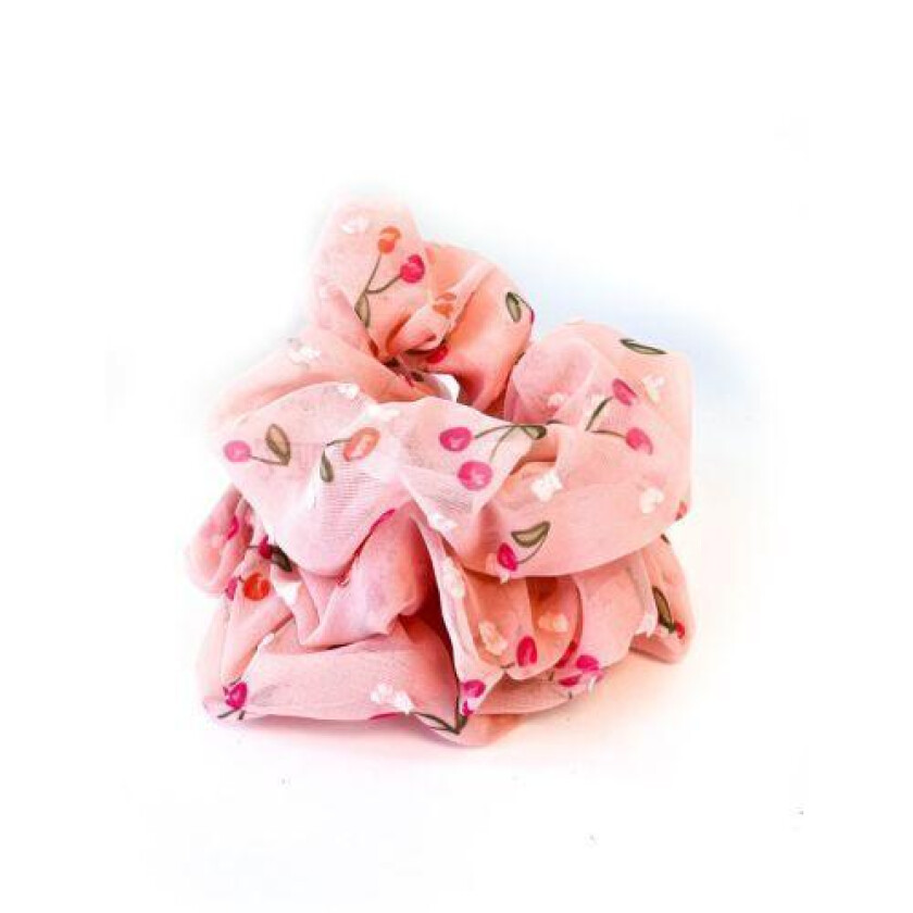 Organza Scrunchie Mønster - Cherry Pink