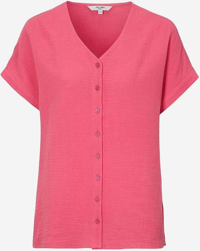Gjennomkneppet bluse i bomullsmusselin Matilde 34/36