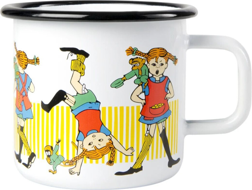 Pippi longstocking emaljekopp 3,7 dl White