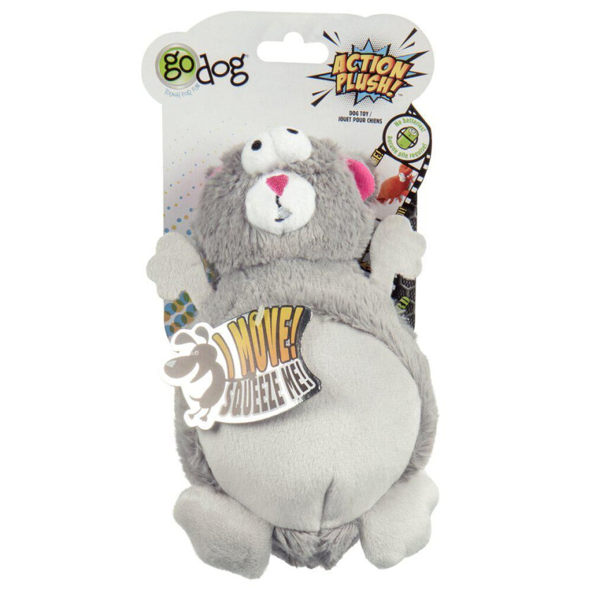 Godog Action Push 20 cm Dog Toy - Squirrel