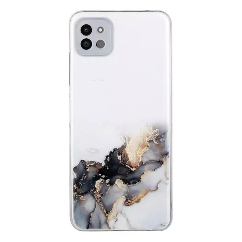 Samsung Galaxy A22 (5G) Fleksibel Bakdeksel - Marmor - Grå