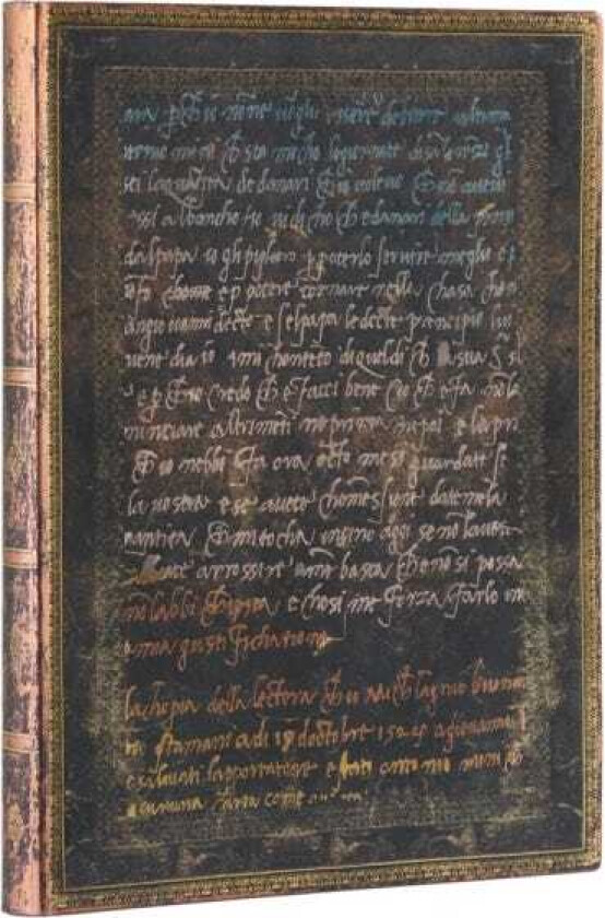 Michelangelo, Handwriting (Embellished Manuscripts Collection) Ultra Unlined Softcover Flexi Journal (Elastic Band Closure)