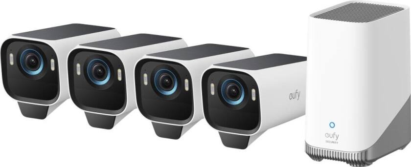 eufyCam S3 Pro 4K overvåkningskamera (4-pakning)