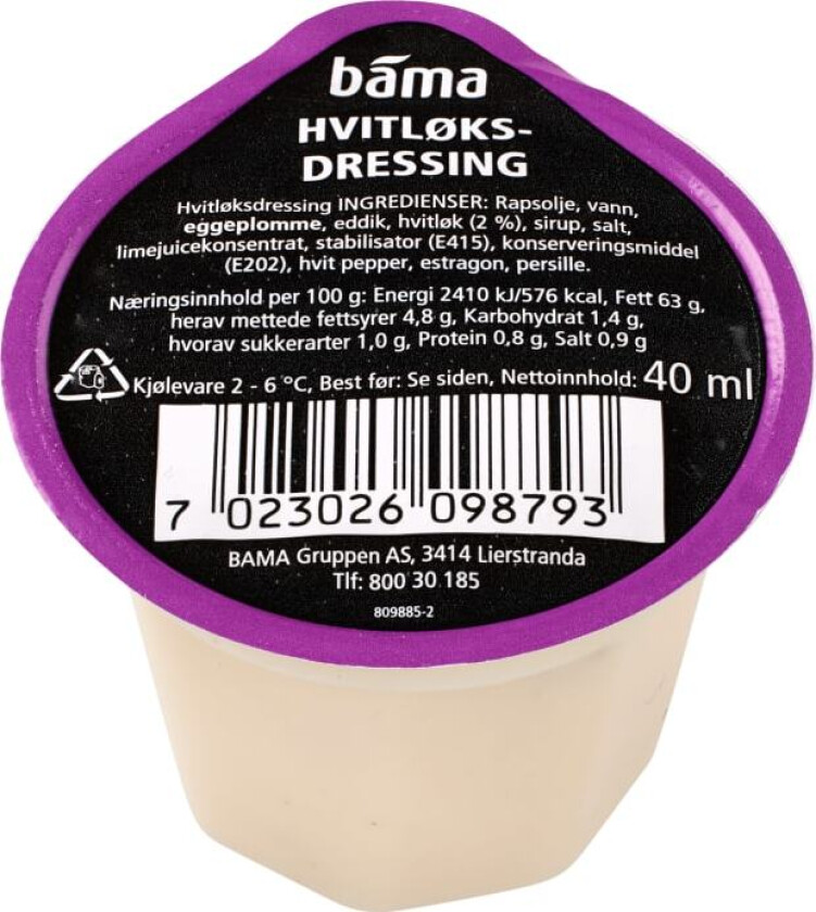 Hvitløksdressing 40g