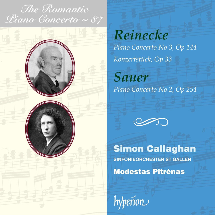 Simon Callaghan, Sinfonieorchester St Gallen, Modestas Pitrenas Reinecke & Sauer: Piano Concertos CD