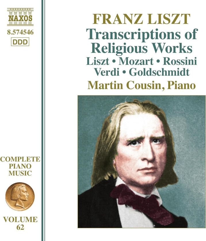 Martin Cousin Liszt: Complete Piano Music, Vol. 62 Transcriptions of Religious Works CD