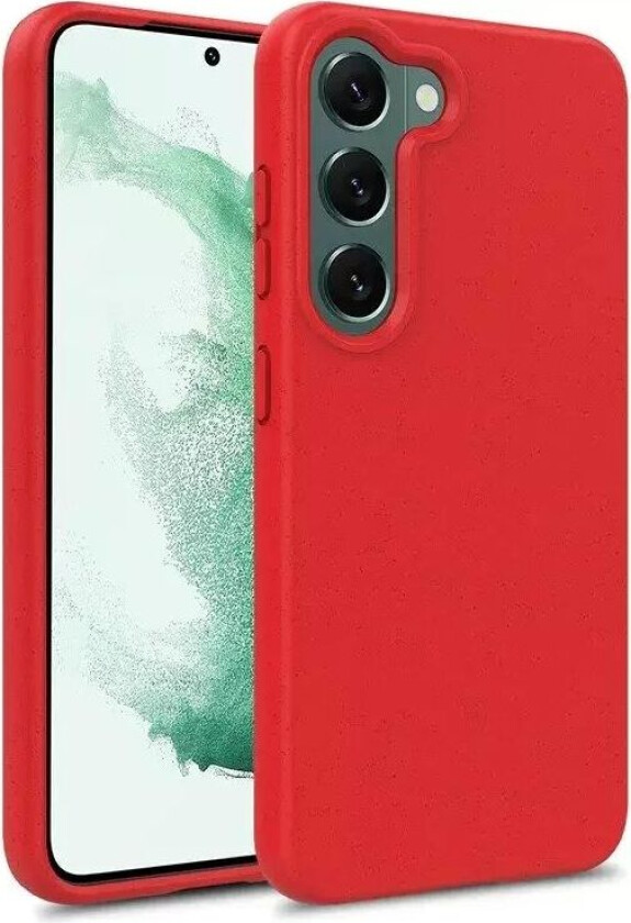 Samsung Galaxy S23 Matt Fleksibelt Plast Deksel - Rød