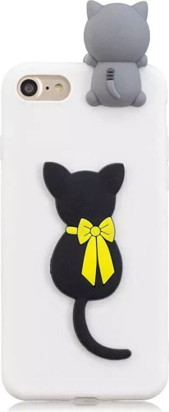 iPhone SE (2022 / 2020) / 8 / 7 Fleksibelt Plast Bak Deksel med Figur - Katt