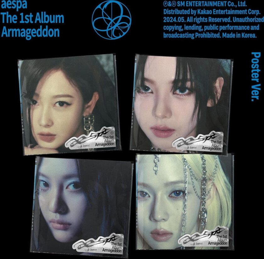 Aespa  Armageddon  Poster Version  Random Cover  incl. Postcard, Sticker, Folded Poster, Photocard  CD