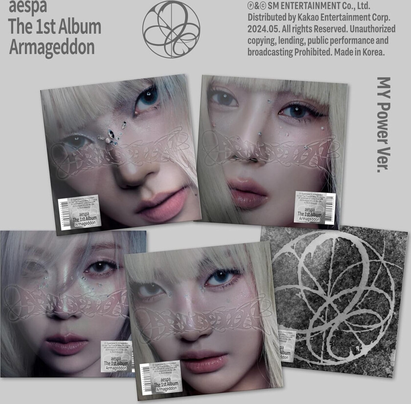 Aespa  Armageddon  My Power Version  Random Cover  incl. Photobook, Tattoo Sticker, Folded Poster, Postcard + Photocard  CD