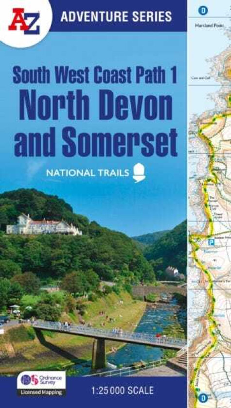 South West Coast Path 1 – North Devon & Somerset With Ordnance Survey Mapping