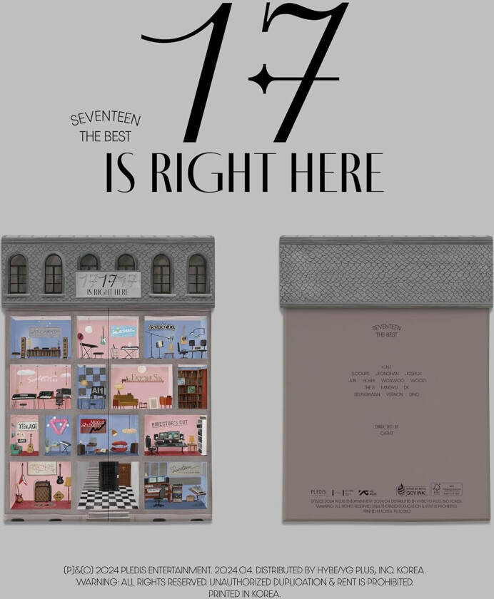 Seventeen SEVENTEEN BEST ALBUM '17 IS RIGHT HERE' (HEAR Ver.) CD