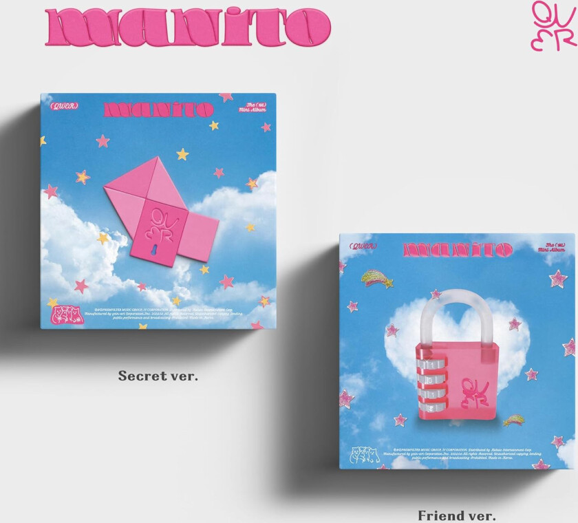 QWER Manito incl. Photobook, Flip Book, Poster, ID Card, ID Photo, 4Cut Photo, Message Card, Sticker, 4pc Photocard Set + Cartoon Poster CD