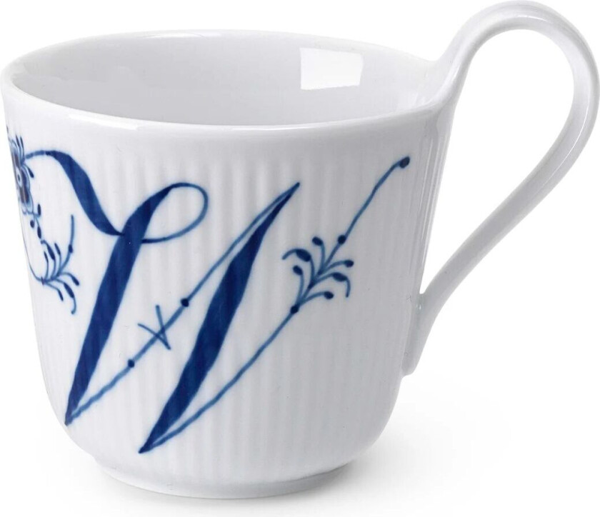 Blue Fluted Plain Alphabet kopp 33 cl W