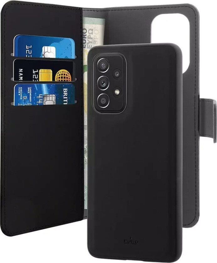 Samsung Galaxy A73 (5G) Wallet Detachable 2-In-1 Deksel - Svart