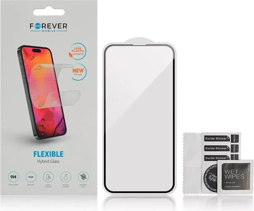 iPhone 14 Pro  Flexible Hybrid Skjermbeskytter - Case Friendly - Gjennomsiktig