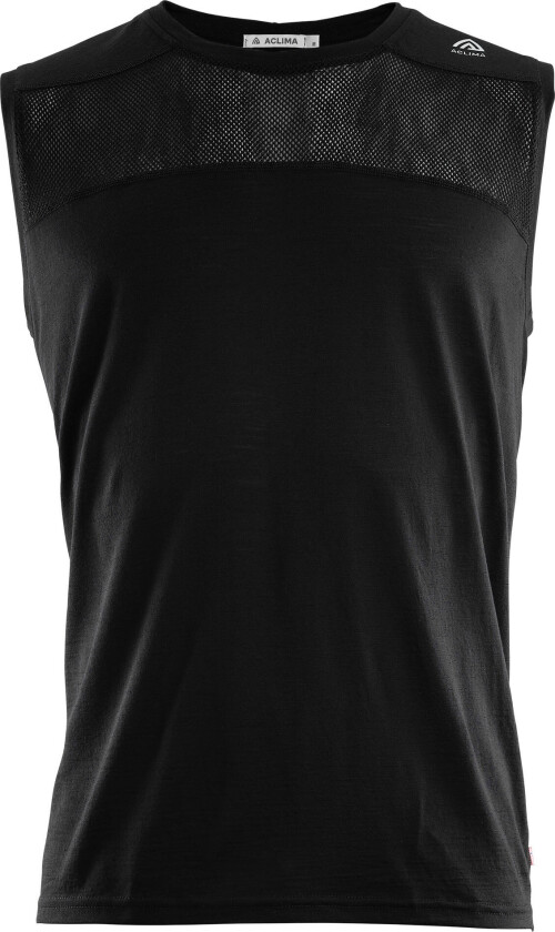 Men's LightWool Sports Singlet XL, Jet Black