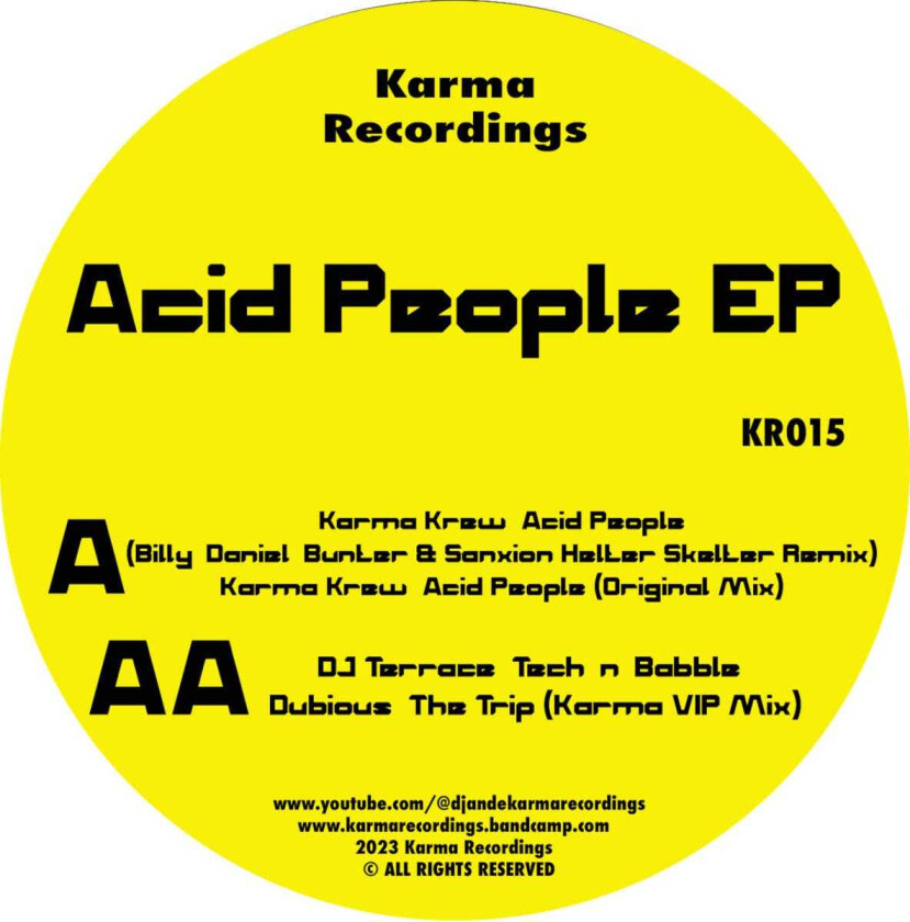 Karma Krew, DJ Terrace, Dubious Acid People EP LP/Vinyl