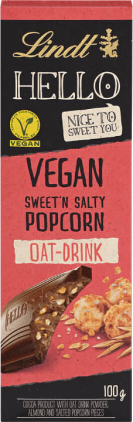 Lindt Hello Vegan Milk Popcorn 100g