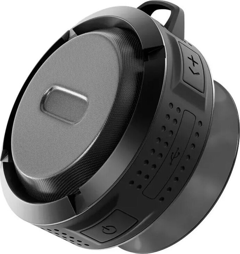 Høyttaler Bluetooth (5.0) m. Avtakbar sugekopp 3W - Svart