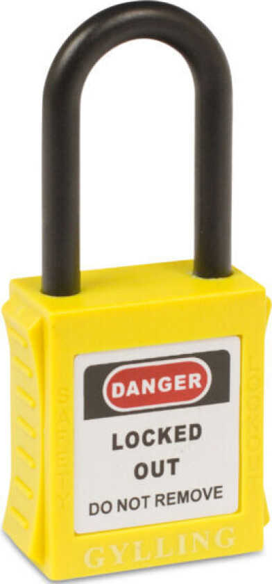Lockout hengelås gul, ulike nøkler KD - 1670553