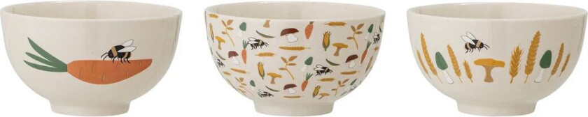 Harvest skål Ø 11,5 cm 3 deler Natur