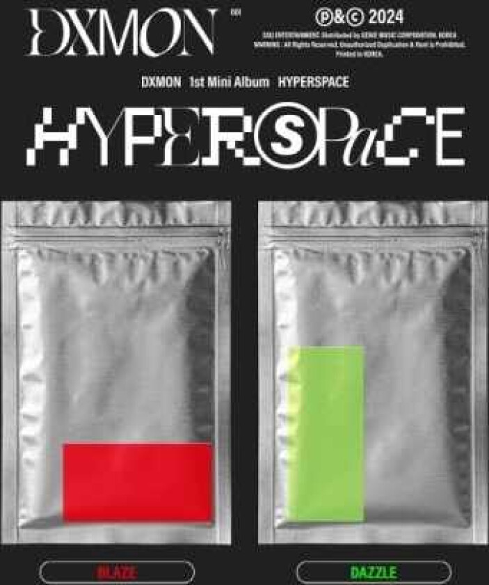 DXMON  Hyperspace  Random Cover  incl. 68pg Photobook, 2 Photocards, Photocard Mini Holder, Postcard, Message Card + Folding Poster  CD