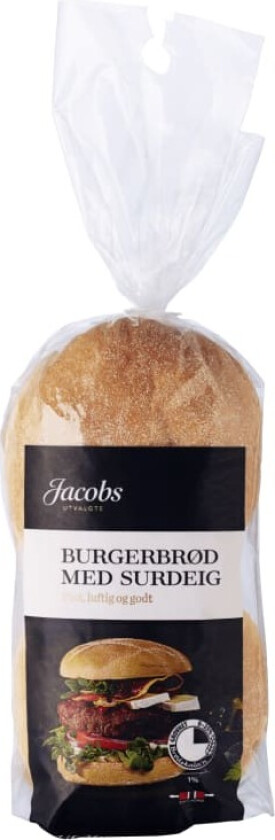 Burgerbrød m/Surdeig 4stk