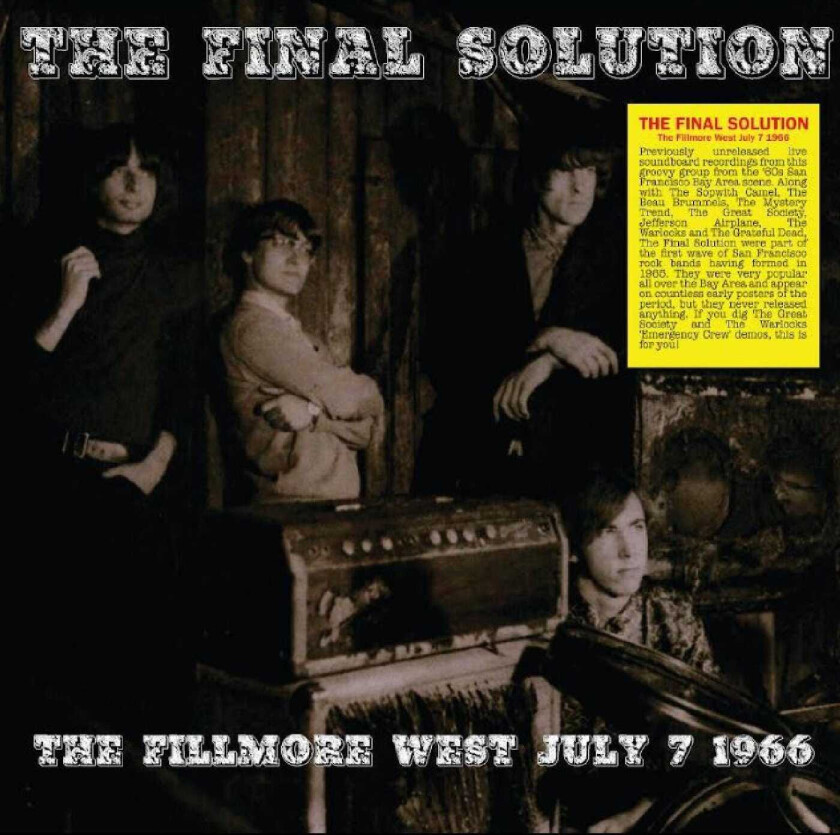 The Final Solution The Fillmore West July 7 1966 LP/Vinyl