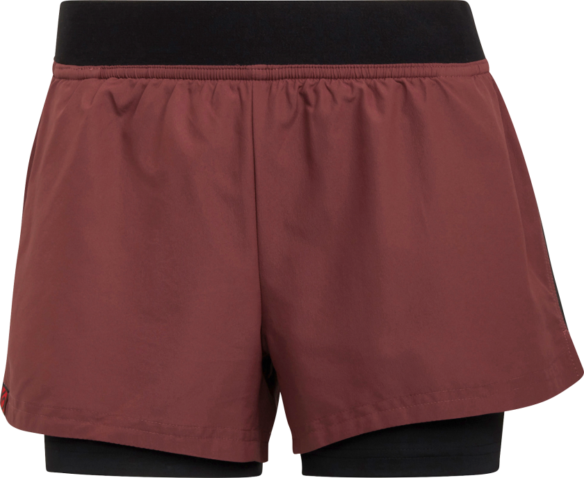 Women's Two-in-One Climb Shorts 44, Quiet Crimson/Black