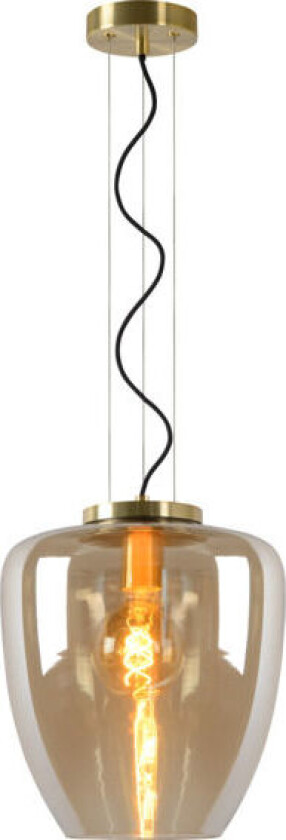 Florien Pendellampe E27 60W Beige Glass - 91916