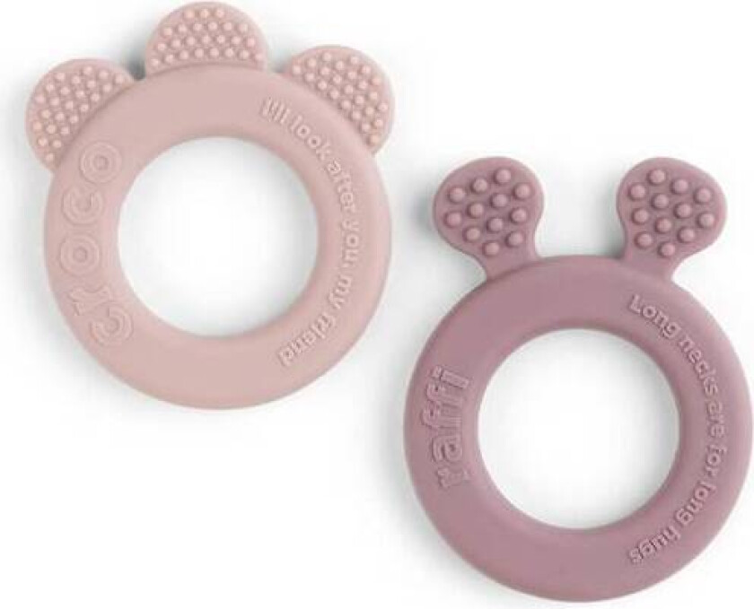 Done By Deer Deer Friends 2pk Bitering Teether, Rosa