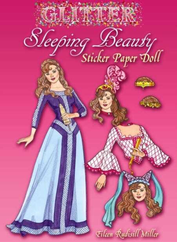 Glitter Sleeping Beauty Sticker Paper Doll